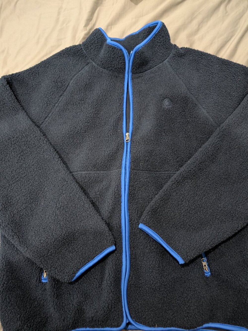 Sierra designs navy blue fleece zip up jacket